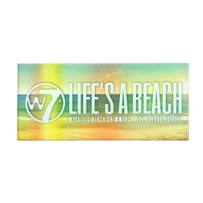 Image of W7 Life&#039;s A Beach Metallic 12pc Eye Colour Palette 9.6g