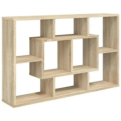 Image of vidaXL Wall Shelf Sonoma Oak 85x16x52.5 cm Engineered Wood