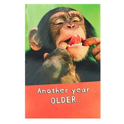 Image of UK Greetings Birthday Card for Him/Her/Friend Monkey Design