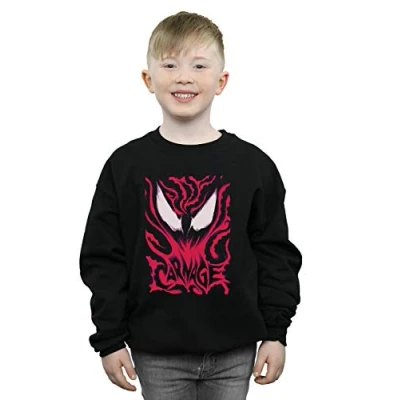 Image of Marvel Boys Venom Carnage Sweatshirt Black 12 13 Years