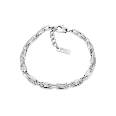 Image of Diesel Men&#039;s Stainless Steel with lobster hook or fold over closure bracelet Grey