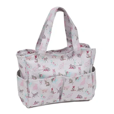 Image of Hobby Gift Exclusive Craft bag, Shoulder Knitting Yarn Storage, School 13 x 34.5 29cm, Cats