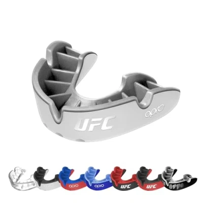 Image of OPRO Silver Level Mouthguard Essential Fit Gum Shield Adult and Kids Mouth Guard Boxing MMA, Easy Self Rugby Hockey Superior Protection with Dental Warranty