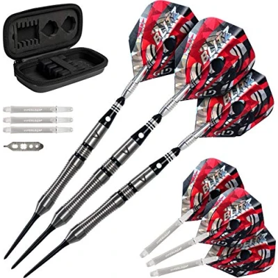 Image of Viper by GLD Products Unisex 95% Case, Blitz 95 Tungsten Steel Tip Dart Set with Case 22 Grams, Black, Gram UK
