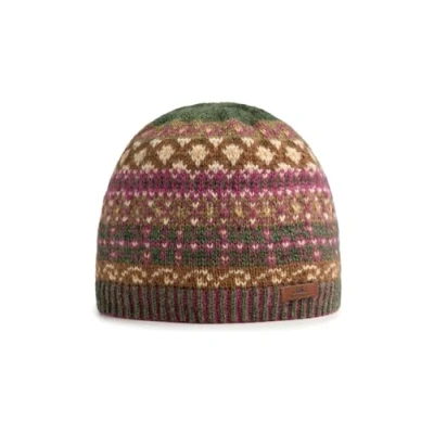 Image of Superbobble Burra Fern Fairisle Beanie Hat Green