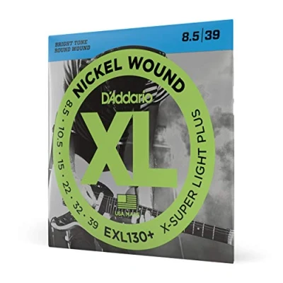 Image of D&#039;Addario Guitar Strings XL Nickel Electric EXL130+ Perfect Intonation, Consistent Feel, Reliable Durability For 6 String Guitars 8.5 39 Extra Super Light Plus