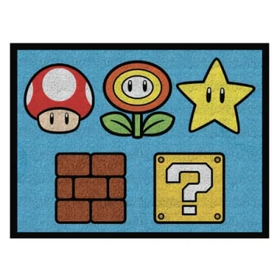 Image of Franco Super Mario Kids Room Non Slip Area Rug, 69 in x 52 in, (Official Licensed Product)