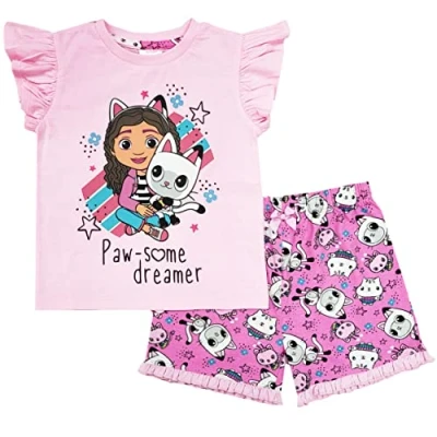 Image of Girls Gabbys Dollhouse Short Pyjamas Character Nightwear (Gabbys Dollhouse, 2 3 Years)