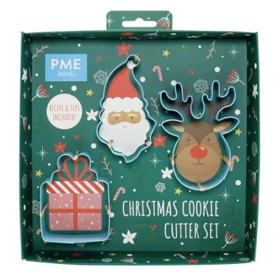 Image of PME Santa Cookie Cutter Set, Christmas, Blue