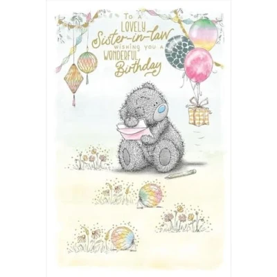 Image of Me to You Tatty Teddy Cute Birthday Card For A Lovely Sister In Law Official Collection