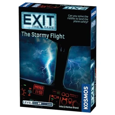 Image of Thames &amp; Kosmos EXIT: The Stormy Flight, Escape Room Card Game, Family Games For Game Night, Party Adults and Kids, 1 to 4 Players, Ages 10+