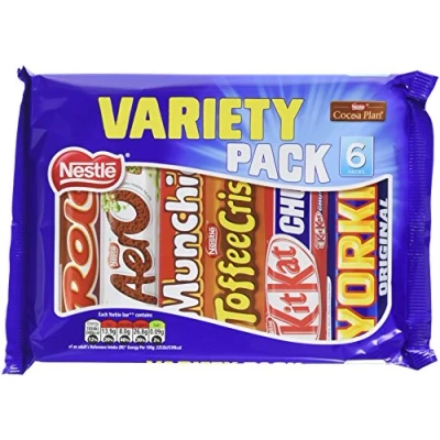 Image of Nestle Variety Mixed Chocolate Bar Multipack, 264 g (Total 6 Bars)