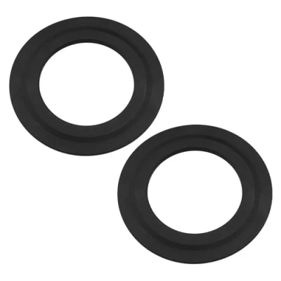 Image of 2PCS Toilet Flush Valve Gasket Replacement Rubber Seal Washer 43mm X 71mm 34490507 Compatible with Siamp Optima 49 50, Black