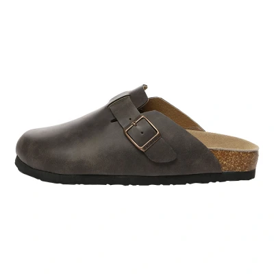 Image of EVERAU WOMEN Pintail Leather Comfort Clog Sandals, Brown Oiled Leather, UK 6/UK MEN 6