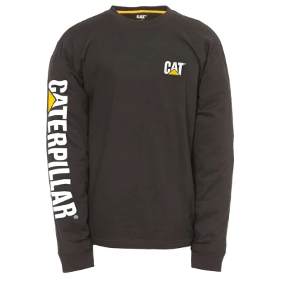 Image of CAT Men&#039;s Trademark Banner Long Sleeve T Shirt, Black, XXL