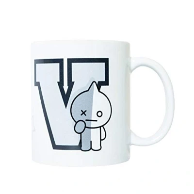 Image of Grupo Erik BT21 Official Merchandise Van Ceramic Mug 35 cl 350 ml 3.74 x 3.15 inch 9.5 8 cm Coffee Tea Gifts