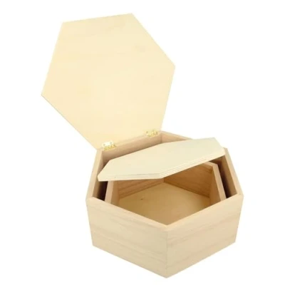 Image of Artemio Wooden Nesting Box, Beige, 22 x 9 19 cm