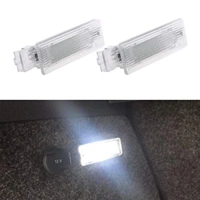 Image of GOFORJUMP 2PCS White LED Car Trunk Luggage Interior Light Lamp Error Free for V/olkswagen Compatible V/W G/olf MK5 Polo P/assat J/Etta DC 12V