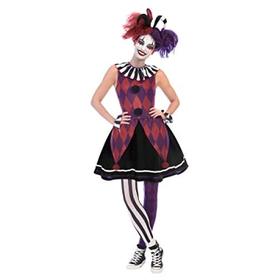 Image of (PKT) (9903899) Adult Ladies Harlequin Heartbreaker Costume (Small)