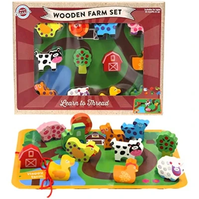 Image of Atoz 65848 Wooden Farm, Green, Standard Size