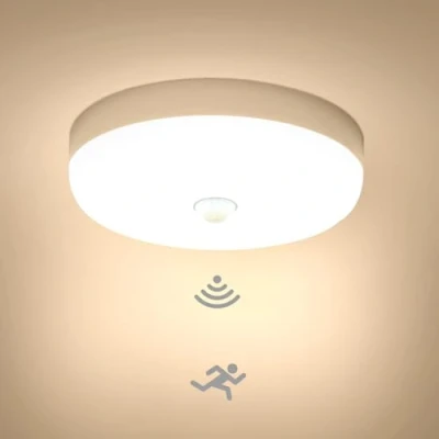 Image of Combuh LED Ceiling Light with Motion Sensor Indoor Round 15 W 3000 K 1200 LM Warm White Waterproof IP56 for Hallway Garage Balcony Kitchen Bathroom Cellar