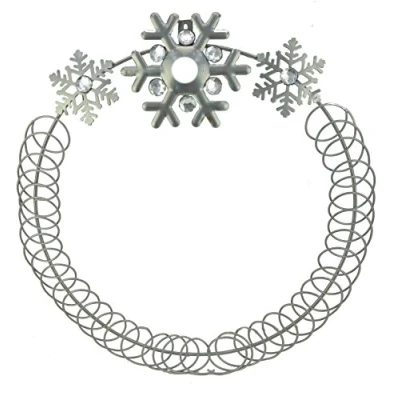 Image of Christmas Concepts® 44.5cm Silver Metal Card Holder with Snowflake Design Holds 37 Cards