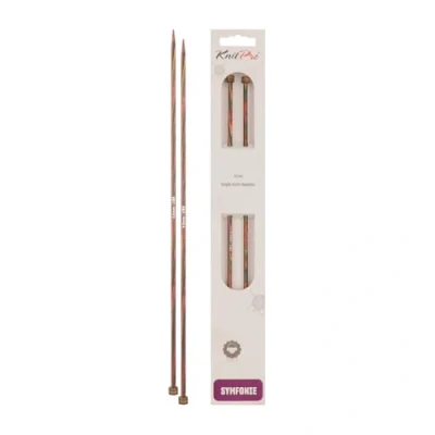 Image of KnitPro 35 cm x 4 mm Symfonie Single Pointed Needles, Multi Color