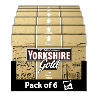 Image of Yorkshire Tea Gold, 6 Boxes of 160 Bags (Total 960 Bags)