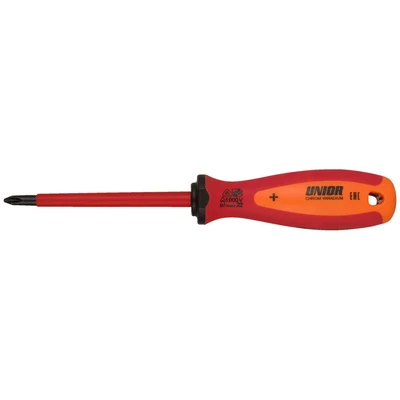 Image of Unior TBI 613VDETBI Electrician&#039;s Screwdriver with 3 Component Handle, PH3 x 150 mm, Pack of 1
