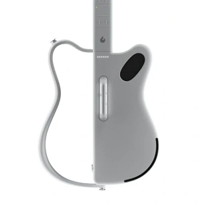 Image of LAVA GENIE Sampler Guitar, No String Attached, Hundreds of Instrument Presets, Onboard Speaker, Foldable, Detachable, White, 30.5 inch.