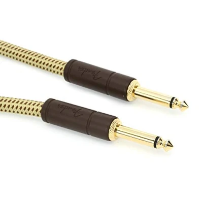 Image of Fender 990820094 Deluxe Series Instrument Cable 5 ft STR/STR Tweed,1.5m