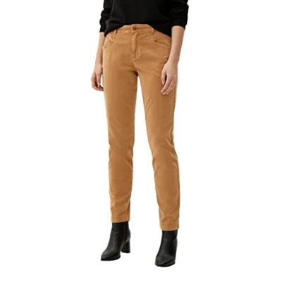 Image of s.Oliver Women&#039;s 2121484 Cord Chinos, Brown, 8