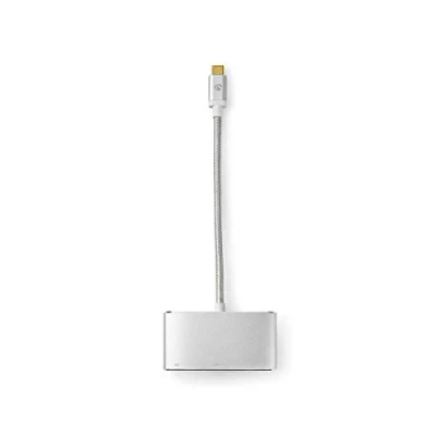 Image of Nedis USB Type C Multi Adapter Cable Male A Female + VGA 0.2 m Aluminium
