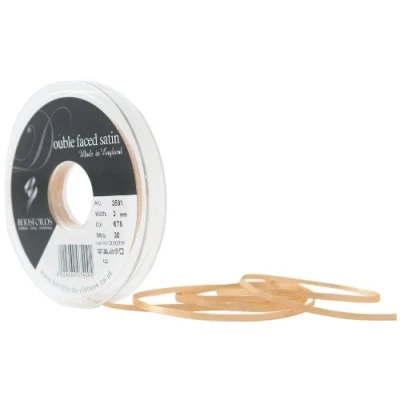 Image of Berisfords Double Satin Ribbon, Honey Gold, 3 mm