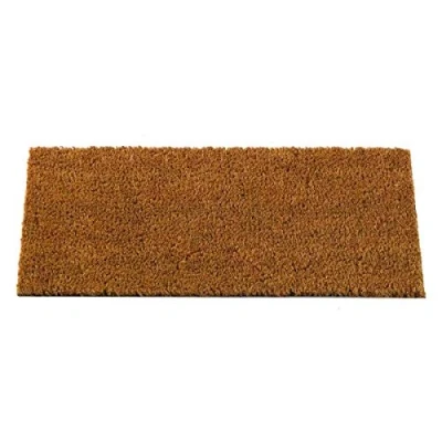 Image of HomeZone Various Designs Decoir Novelty Doormat Door Mat Natural Look Slip Resistant PVC Backing Safe Anti Indoor Outdoor Use Colourful Hard Wearing (Original Plain Coir)