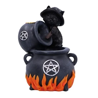 Image of Nemesis Now Familiar Brew Backflow Incense Burner, Black, 18cm