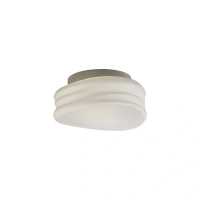 Image of Mediterraneo Flush Ceiling, Wall 2 Light GU10 Small, Frosted White Glass