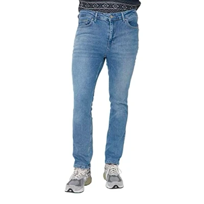 Image of Trendyol Man Normal Waist Straight Leg Slim Jeans Blue