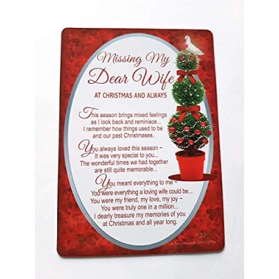 Image of Xpress Yourself in Loving Memory of A Wife at Christmas, Graveside Memorial Christmas Card