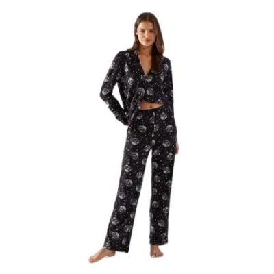 Image of Trendyol Women Plain Knit Shirt Trousers Pajama Set