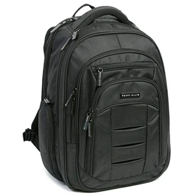 Image of Perry Ellis M150 Business Laptop Backpack, Black, One Size, Backpack