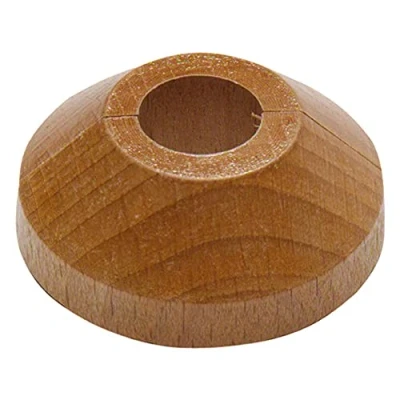 Image of Merriway BH01942 (2 Pcs) Wooden Radiator Pipe Rose, Beech For 15mm Pipes Pack of 2 Pieces