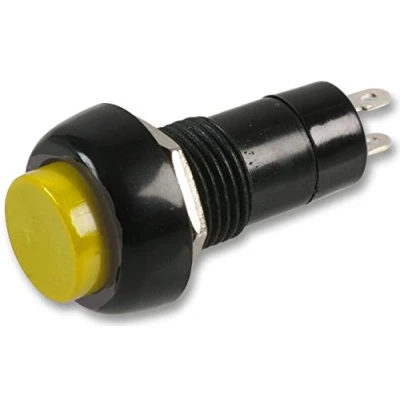 Image of Pro Power PPW01069 Switch, Round Pushbutton, Latching, Yellow