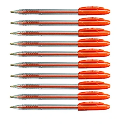 Image of GROSSē 10 x EXTRA SPARKLE GLITTER GEL PENS FINE 0.7 mm Tip Orange Colour