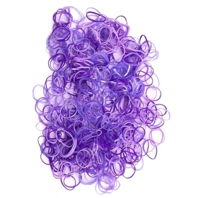 Image of Mytoptrendz® Girls Soft Thin Small Mini Braiding Bands Elastics Pony Rubber Hairbands for Kids Braids (Purple mix 500 pcs)