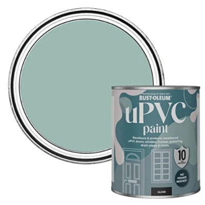 Image of Rust Oleum Blue uPVC Door and Window Paint In Gloss Finish Coastal 750ml