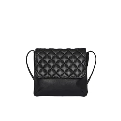 Image of PIECES Women&#039;s Pckajsa Leather Cross Body Bag, Black, Keine Angabe
