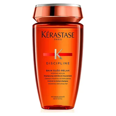 Image of Kérastase Discipline, Oil infused Anti Frizz Shampoo, For Voluminous &amp; Unruly Hair, With Marula Oil, Bain Oleo Relax, 250ml
