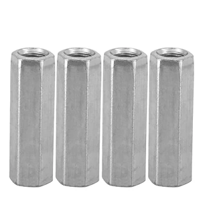 Image of 10pcs Long Hex Nut Rod Coupling Zinc Plated Carbon Steel Connecting Cap Joint (M8*40)