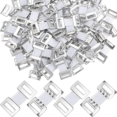 Image of Namvo 50pcs Elastic Bandage Clips, Stretch Metal Clip Compression Wrap for Bandages Crepe White